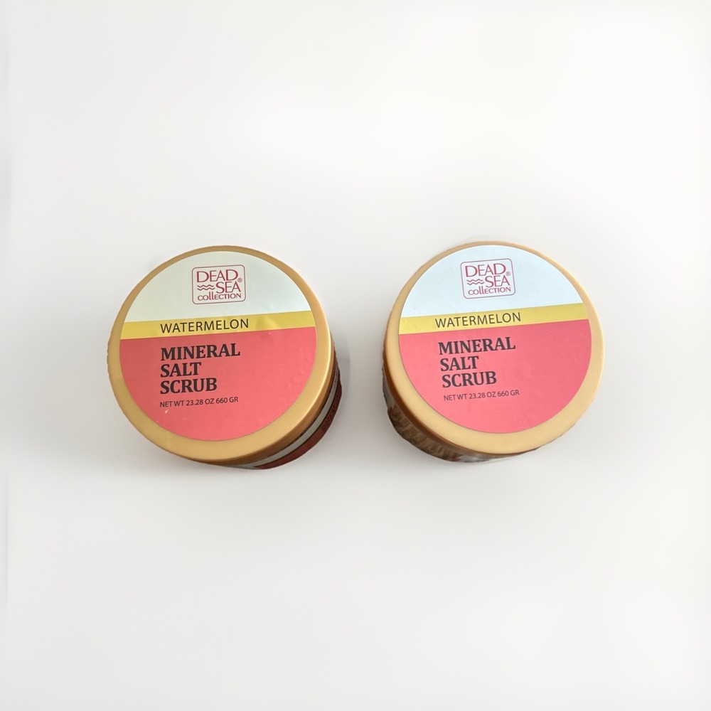 PACK OF 2-Dead Sea Collection WATERMELON Mineral Salt Scrub Aromatic Jar 23.28oz - Picture 2 of 2